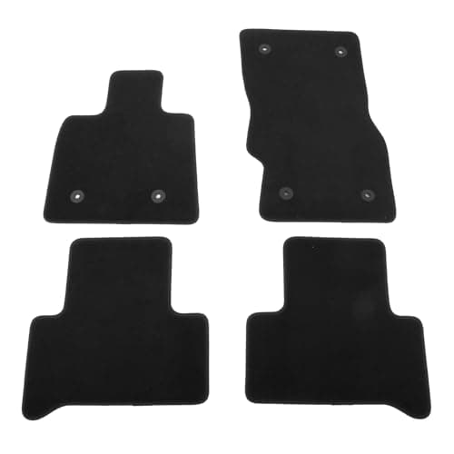 IKON MOTORSPORTS, Nylon Car Floor Mats Compatible with 2018-2025 Alfa Romeo Stelvio, OE Style Black Driver Passenger Car Carpets, Front Rear 4PCS Full Set