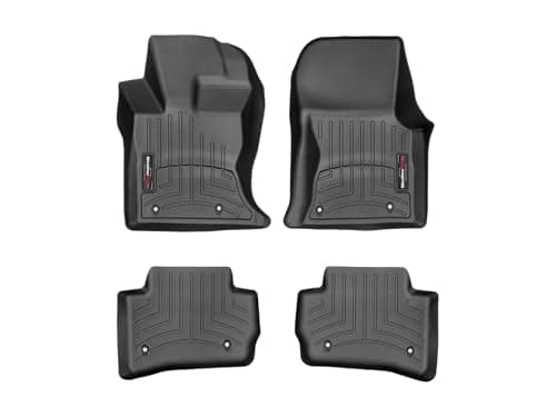 WeatherTech Custom Fit FloorLiners for Jaguar F-Pace, Velar, 1st & 2nd Row (44963-1-2), Black