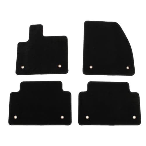 IKON MOTORSPORTS, Nylon Car Floor Mats Compatible with 2020-2025 Land Rover Rover Range Evoque, OE Fitment Style Black Driver Passenger Car Carpets, Front Rear 4PCS Full Set