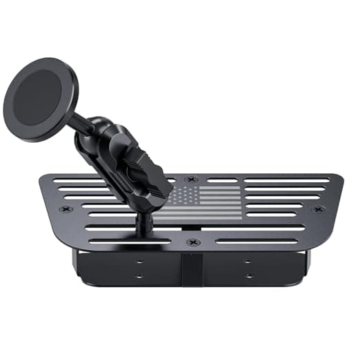 SwiftGaze Stainless Steel Phone Mount for 2011-2017 Wrangler JK JKU Magnetic&Clamp Dual Heads All-Metal Shakeproof Original America Flag Design OEM Screws Dash Mount Install