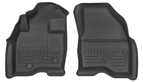 Husky Liners Weatherbeater Floor Mats | Fits 2015-2019 Ford Explorer | Front Row, 2-pc Black - 13761