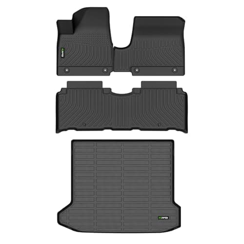 HAFIDI All Weather Car Floor Mats & Cargo Liner for Hyundai Ioniq 5 2022-2024 Fixed Console (Not for Limited) Custom Fit Full Set Accessories - Black(Not for Ioniq 5 N)