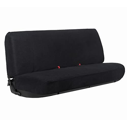 Leader Accessories Front Solid Bench Seat Cover Universal Fits Ford, Chevrolet, Dodge, and Full Size Pickup Trucks Black