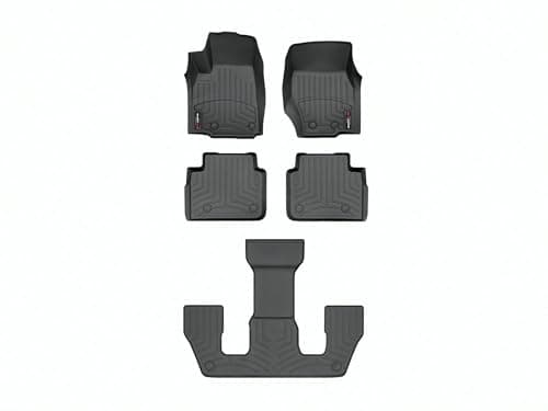 WeatherTech Custom Fit FloorLiners for Jeep Grand Cherokee L, Grand Cherokee L, Grand Cherokee L - Full Set (4417821-441696-2-3), Black