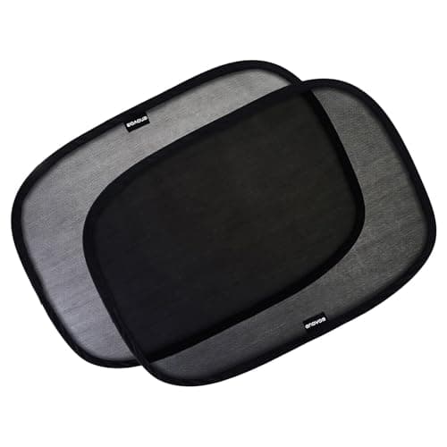 Enovoe Car Window Shades for Baby (2 Pack) - 21x14 Inches Sun Shade Blocker, Cling - Glare Shield and UV Rays Protection for Your Child - Side Windows Screens for SUV- Mesh Window Shades for car Baby