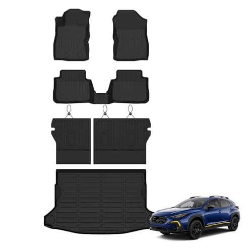 Cartist Floor Mats & Cargo Liner & Backrest Mat for Subaru Crosstrek/Impreza 2024 2025 2026 (Not for Hybrid), All Weather Floor Mats for Crosstrek & Impreza Accessories Waterproof