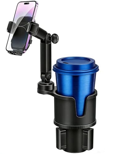 Cup Phone Holders for Your Car, [360°Adjustable] Car Cup Holder Phone Cradle for 2.5-4" Cup Holders-Compatible with iPhone 15/14 Pro, Phone Holder Mount for Truck/SUV| Anti-Slip & No Shake Design