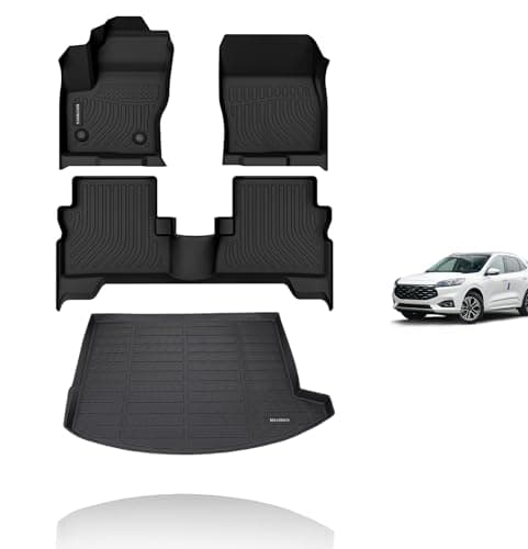 KELCSEECS Floor Mats & Cargo Liner Custom for 2013 2014 2015 2016 2017 2018 2019 Ford Escape All Weather Car Mats Trunk Mat Floor Liners Ford Escape Floor Mats Accessories