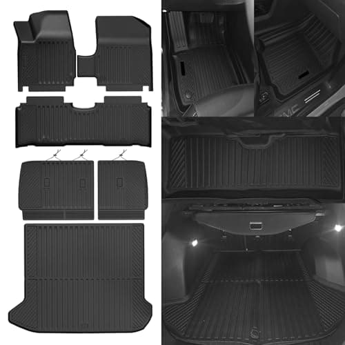 NQOQN All Weather Floor Mats for 2025 2026 Hyundai Ioniq 5 Floor Mats & Trunk Mat & Backrest Mats for Hyundai Ioniq 5 Accessories Guard Odorless Anti-Slip Floor Liner