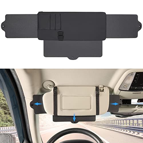 JoyTutus Car Sun Visor Sunshade Extender, Adjustable Sun Visor Protects from Anti-Glare, UV Rays Blocker Window Windshield Sunshade Extender for Car SUV