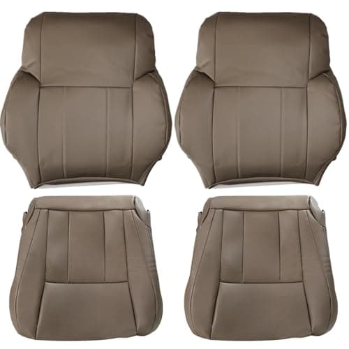 NLQR Front Both Sides Bottom & Top Lean Back Replacement Leather Seat Covers Oak Tan Compatible with Toyota 4Runner 1996 1997 1998 1999 2001 2002
