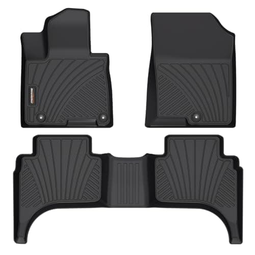 Binmotor-All Weather Floor Mats for Hyundai Santa Cruz 2026 2025 2024 2023 2022, Full Set, Heavy Duty Car Floor Liners-Black for Santa Cruz Accessories