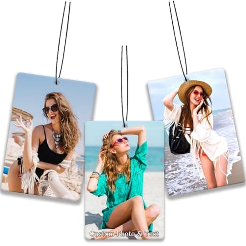 Custom Air Freshener for Car, Personalized Air Fresheners, Custom Double Sided photo Air Freshener, for Wardrobe, Bathroom and Hanging Ornaments (Rectangle)