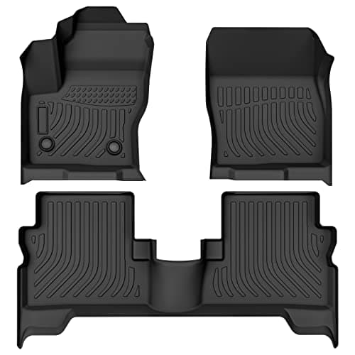 All Weather Rubber Floor Mats Compatible with 2013-2019 Ford Escape & 2013-2018 C-Max, 3Pcs Car Automotive Floor Mats & Cargo Liners Black
