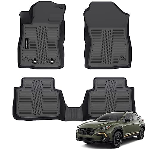 Auxko All Weather Floor Mats Fits for Subaru Crosstrek 2024 2025 2026 & Subaru Impreza 2024-2026 TPE Rubber Liners Accessoires All Season Guard Mats for 1st & 2nd Row