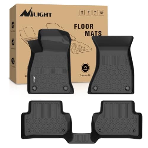 Nilight TPE Floor Mats for Audi A4 S4 2017 2018 2019 2020 2021 2022 2023 2024 2025 All Weather Custom Fit Heavy Duty Floor Liners