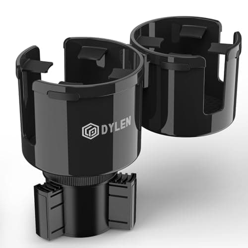 DYLEN Car Cup Holder Expander, 2 in 1 Cup Holder Adapter Extender for Car with Expandable Insert, Fits Yeti, Hydroflask and Other Large Water Bottles & Mugs in 2.2"-4.6" (10-46oz)