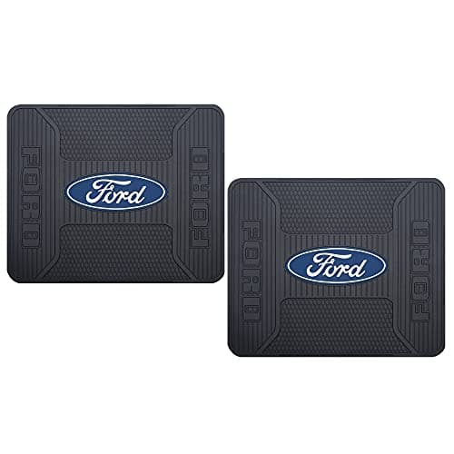 Plasticolor 001219ZX2 Blue Oval Rear Floor Mats compatable with Ford for Car Truck of SUV Set of 2