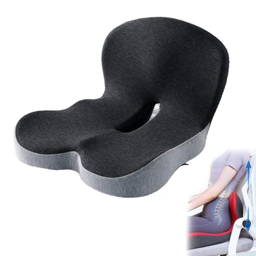 Celina Orthopedic Cushion, Celina Seat Cushion - Car Cushion with L Shaped Ergonomic Design, Memory Foam Seat Cushion for Office Chair, Car and Gaming Seat (Gray Mix)