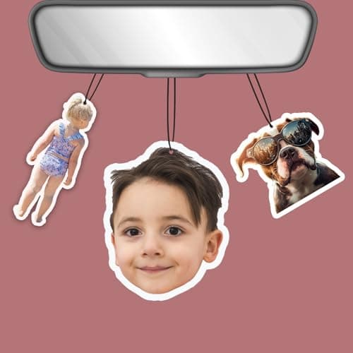 Custom Air Fresheners with Picture, Personalized Pictures Ornament - Double Sided, Photo air freshener for Car Wardrobe Bathroom Hanging Ornaments Boyfriends Gifts