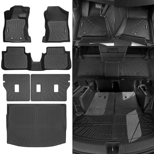 Naibeve Floor Mats for 2024 2025 2026 Subaru Crosstrek & Impreza (Not for Hybrid)- All Weather Custom for Subaru Crosstrek Floor Mats & Cargo Mat & Backrest Mats Waterproof Accessories