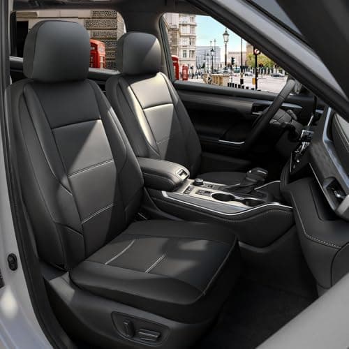 GIANT PANDA Front Seat Covers for Subaru Outback Forester Crosstrek Legacy Impreza, Faux Leather Bucket Seat Cover Fit Subaru Seat Protectors (Black) 2-Pack