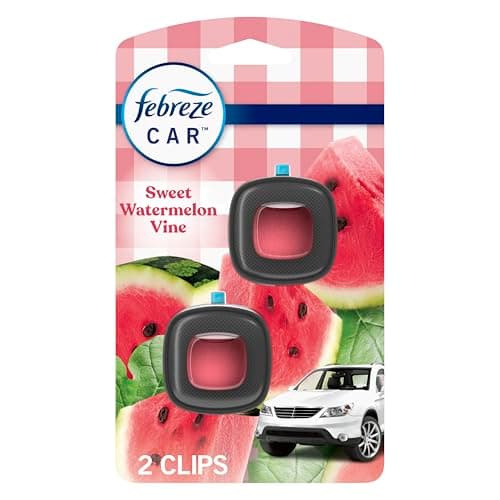 Car Air Freshener Vent Clip Sweet Watermelon Vine Scent, 2 Count, .13 oz Total