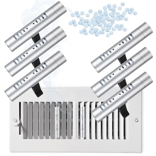 Weysat 6 Pcs Whole House Air Freshener Passive Essential Diffuser Vent Clips Easier Placement Adjustable HVAC Furnace Filter Scents Fragrance System for HVAC Vents Extender for Entire Home Bathroom