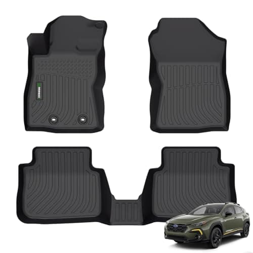 ANBINGO Floor Mats Custom for 2024 2025 2026 Subaru Crosstrek & Subaru Impreza All Weather Protection TPE Waterproof Non-Slip Car Floor Liners 1st & 2nd Row Set Accessories Black