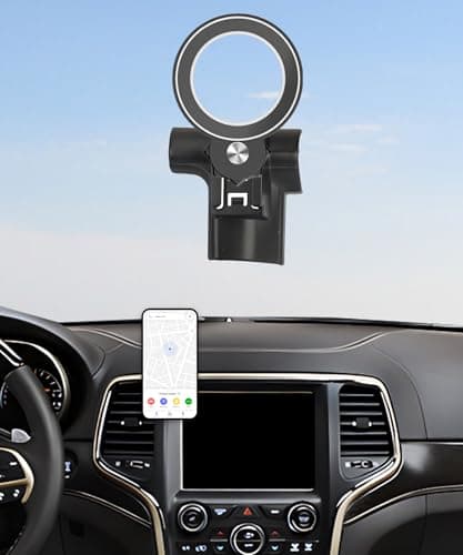 AbeeyGeomarn Magnetism Car Phone Holder for Jeep Grand Cherokee 2014-2018 Accessories Compatible with MagSafe Hands-Free 360 Degree Rotation Adjustable Cell Phone Mount Does Not Affect Air Vent