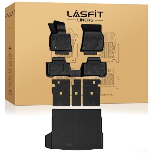 LASFIT Floor Mats & Cargo Mat & Backrest Mats for BMW X3 2025 2026 Custom Fit TPE All Weather 1st & 2nd Row Car Mats and Trunk Liners Accessories for 30 xDrive M50 xDrive