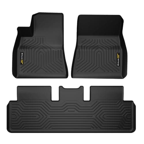 G-PLUS Floor Mats Compatible with Tesla Model 3 2017-2023 Sept Old Style, Not Fit 2023 Oct-2026 New Model,All Weather Full Cover Protection 1st & 2nd Row, TPE Car Floor Cargo Liners Accessories Black