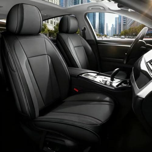 FaiFani Car Seat Covers Full Set Custom Fit for Toyota Corolla Cross 2021-2026, Luxury Faux Leather with Waterproof, Breathable, Anti-Slip, Durable (Black,Full Set)