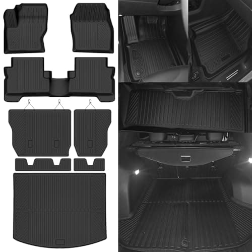 NQOQN Custom Fit Floor Mats for Ford Escape 2013-2019, All Weather TPE Floor Liners with Trunk Mat & Backrest Protectors, Odorless Full Set Interior Accessories