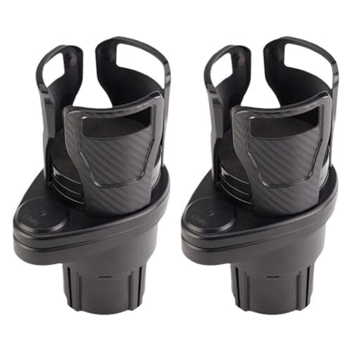 2pcs Valza Cup Holder,All Purpose Car Cup Holder Expander,2 in 1 Cup Holders Insert Adjustable Base Compatible, 360° Rotatable Multifunctional Double Large Cup Organizer for Car
