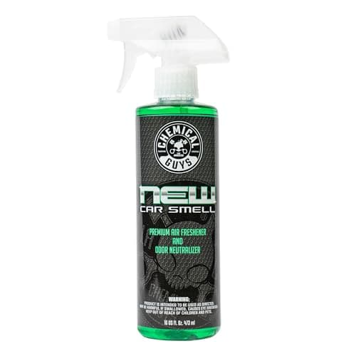 Chemical Guys New Car Smell Air Freshener and Premium Odor Eliminator Refreshes & Neutralizes Odors, Great Car Fresheners for Trucks, SUVs, RVs, and More - 16 oz