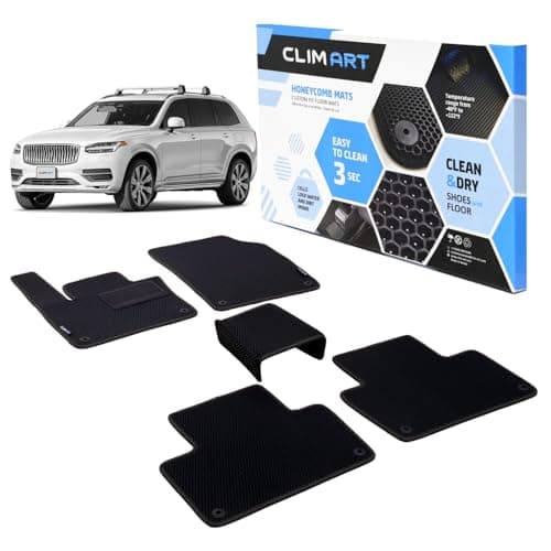 CLIM ART All-Weather Car Floor Mats Compatible with Volvo XC90 2016-2026 (5 passengers)