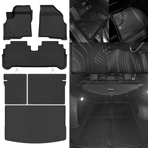 NQOQN Custom Fit Floor Mats for Chevrolet Bolt EUV 2022-2024(Not for EV), All Weather TPE Floor Liners with Trunk Mat & Backrest Protectors, Odorless Full Set Interior Accessories