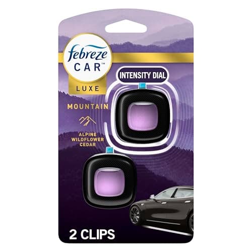Febreze Car Mountain Scent Air Freshener Vent Clip, .07 oz, 2 Count