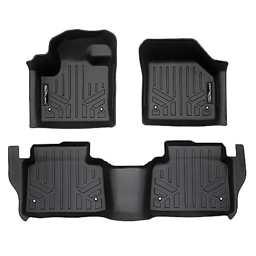 SMARTLINER All Weather Protection Custom Fit 2 Row Floor Mat Liner Set Compatible with 2020-2025 Land Rover Discovery Sport