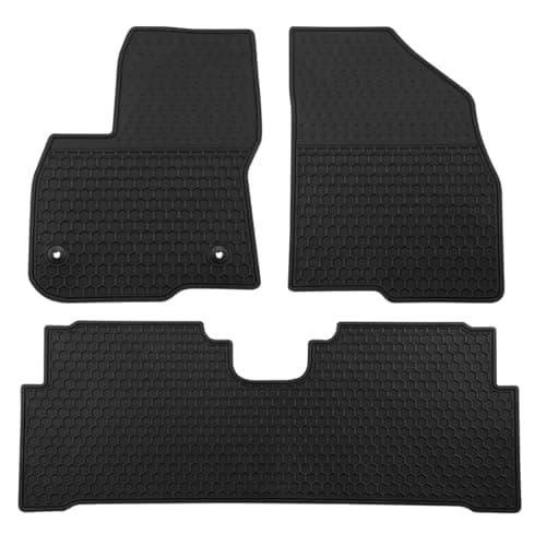 Lwope Car Floor Mats Custom Fit for Chevrolet/Chevy Bolt EUV 2022-2024(Not for EV) Black Rubber All Weather Protection Auto Floor Liners Heavy Duty Odorless
