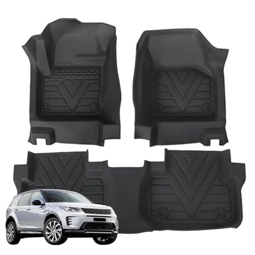 Priprilod 3pc Floor Mats Cargo Liners, Fit for Land Rover Discovery Sport 2015 2016 2017 2018 2019 2020-2025, Front & 2nd Row Full Set Car Interior Accessories