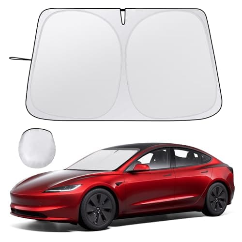 Car Windshield Sunshade for Tesla Model Y/3 - Folding Front Window Sun Shade Cover with Upgraded UV Protection Fabric, Professional Accessories for Tesla Model 3/Y 2016 to 2026 with a Storage Bag