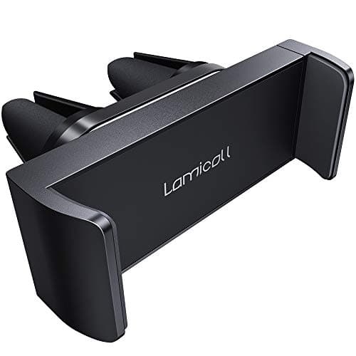 Lamicall Car Vent Phone Mount - Air Vent Clip Holder, Universal Stand Hands Free Cradle Compatible with Cell Phone 16 15 14 13 12 Mini 11 Pro Xs Max Xr X 8 7 6 6s Plus SE Smartphones Black