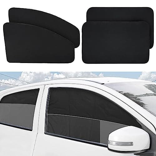 XCBYT Magnetic Car Window Shades 4 Pack - Blackout Side Window Sun Shade for Privacy & Car Camping, 99% UV Blocking Car Window Covers for Side Windows, Heat Protection Travel Shades for SUV Sedan