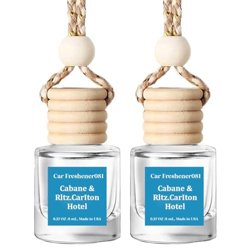 HoogaLife Car Air Freshener Hanging 2 Pack - Hotel Collection Diffuser Oil Inspired by Cabane & Rltz. CarIton Hotel - NO.1012 Fragrance Oil, Car Fresheners for Women Made in USA (081)