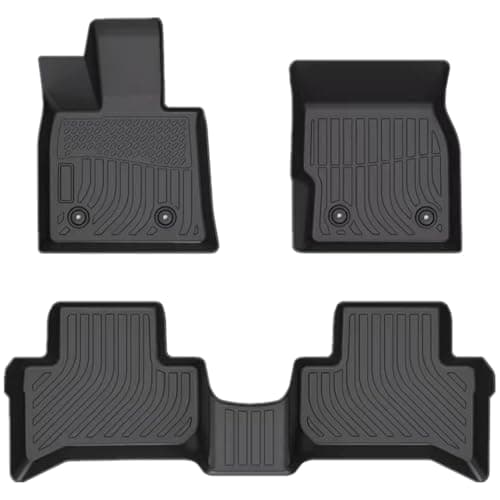 Priprilod 3pc TPE Floor Mats Cargo Liner Set, Compatible with Alfa Romeo Stelvio 2018 2019 2020 2021 2022 2023 2024, Front & 2nd Row Full Set Car Interior Accessories