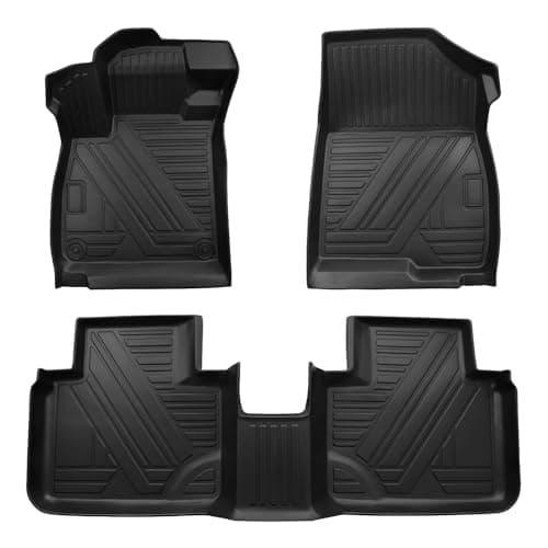 Accord Floor Mats Compatible with 2022 2021 2020 2019 2018 Honda Accord，All Weather Protection Waterproof Durable Anti-Slip Odorless Custom-fit TPE Floor Liner Front and Rear Row Set Black