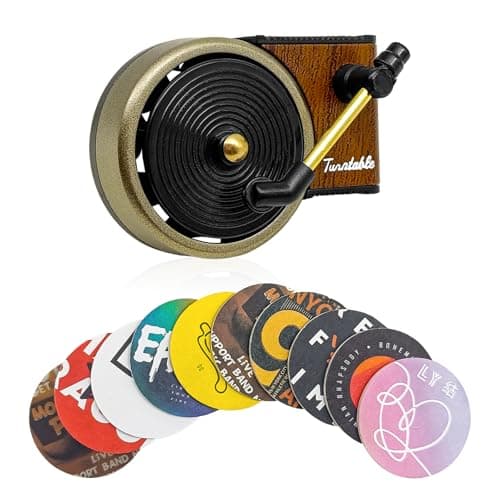 ZOKYUYS Record Player Air Freshener Car Vent Clip - Retro Record Player Design with 10 Pieces Aromatherapy Tablets Replacement Pads - Car Fragrance Diffusers Inter Decor Accessories