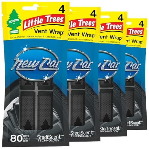 LITTLE TREES Car Air Freshener | Vent Wrap Provides Long Lasting Scent, Invisibly Fresh | New Car Scent, 16 Air Fresheners